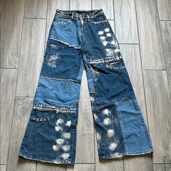 Jaded London Distressed Patchwork Jeans - Picture 1 of 10